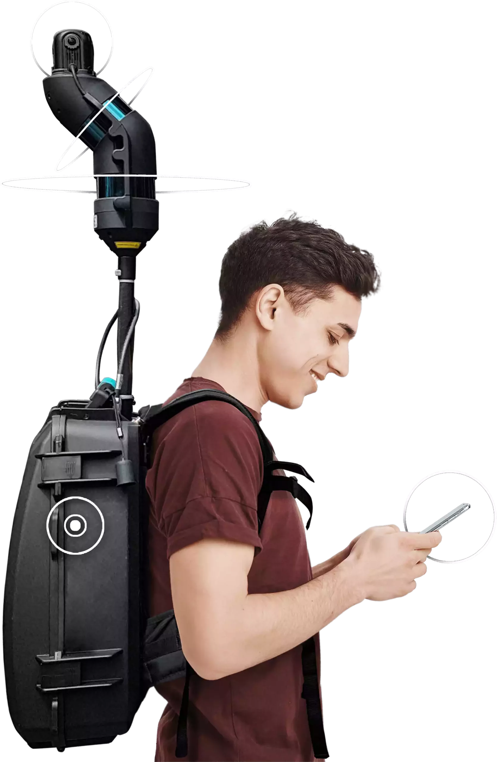 HERON - sistema portatile di rilievo 3D con zaino robusto